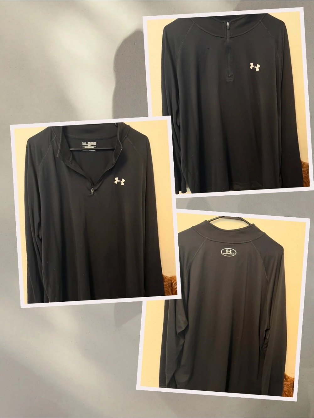 Under Armour Men’s Black Quarter-Zip Performance Shirt - Picture 2 of 5